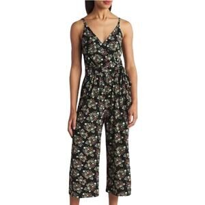 Kaileigh Black Floral Jumpsuit